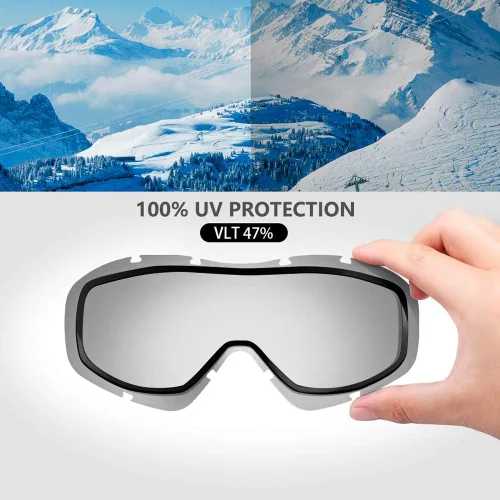 Miniatura 78 de OutdoorMaster OTG Gafas de esquí – Gafas sobre lentes para esquí y snowboard para hombres, mujeres y jóvenes – 100% de protección UV A1-vlt 46%