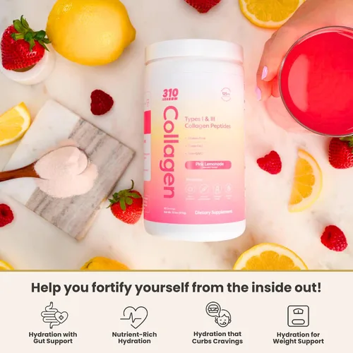 Miniatura 5 de 310 Nutrition Péptidos de colágeno para mujeres y hombres – Colágeno hidrolizado alimentado con pasto con ácido hialurónico, resveratrol, vitamina C