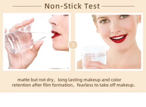 Miniatura 8 de Juego de 12 lápices labiales mate de maquillaje, desnudos clásicos y rojos atrevidos, taza antiadherente, no se decolora, lápiz labial líquido