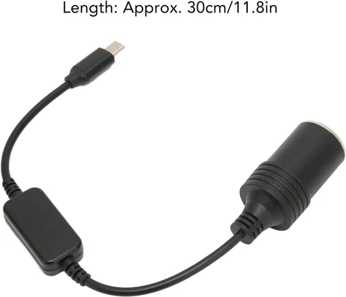 Miniatura 6 de Adaptador USB C a 12 V CC, USB C macho a 12 V para encendedor de cigarrillos de coche, convertidor de corriente hembra (salida 12V 3A)
