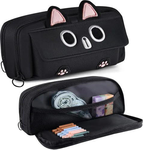 Miniatura 9 de Estuche grande para lápices, gran capacidad, estuche organizador de lápices de arco iris, bonita caja de lápices, bolsa para bolígrafos