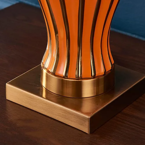 Miniatura 4 de Lámpara de mesa de cerámica china para sala de estar, decoración retro, lámpara de escritorio, dormitorio, cama, lámpara de luz cálida, estudio