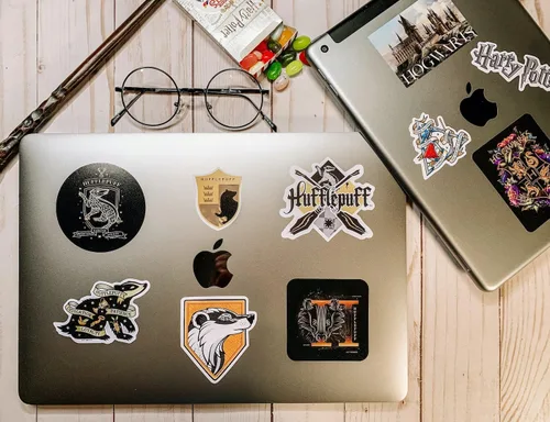 Miniatura 7 de Conquest Journals Harry Potter - Juego de 50 calcomanías de vinilo Hufflepuff impermeables y resistentes a los rayos ultravioleta, ideales