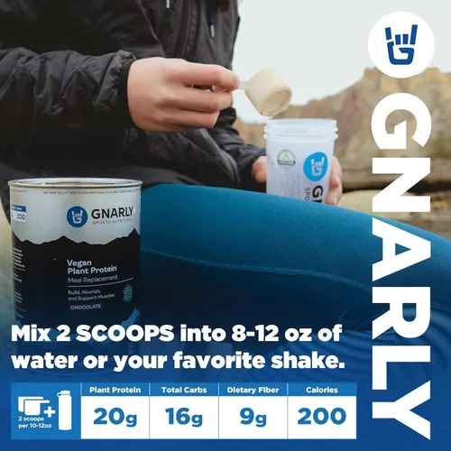 Miniatura 6 de Gnarly Nutrition Proteína vegetal vegana – Polvo de proteína vegana de chocolate, certificado NSF Sport, reemplazo de comidas, impulso nutricional