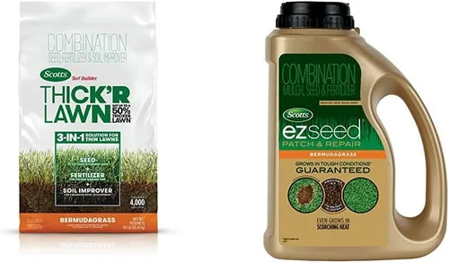 Miniatura 2 de Scotts Turf Builder Thick'R Lawn de 12 libras y EZ Seed Patch & Repair Reparador para césped bermuda
