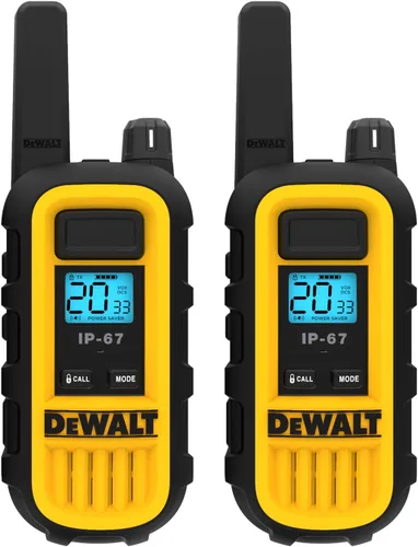 Miniatura 2 de DEWALT DXFRS300 Walkie Talkies de alta resistencia de 1 vatio, impermeable, resistente a los golpes, radio bidireccional recargable y de largo