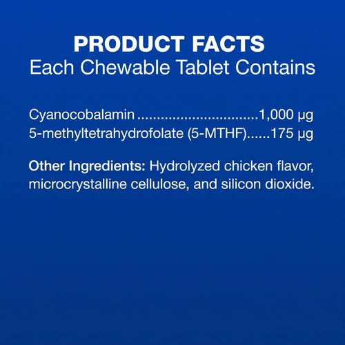 Miniatura 5 de Nutramax Laboratories Suplemento Cobalequin B12 para perros medianos a grandes, 45 tabletas masticables, pollo hidrolizado, 2.08 onzas