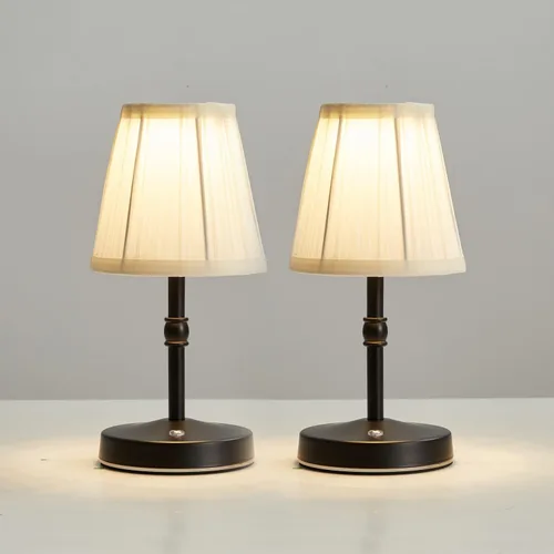 Miniatura 11 de Lámpara Mini Inalámbrica de 5W en Oro, Lámpara Pequeña Operada con Batería de 3000 mAh, Lámparas de Mesa Pequeñas Vintage, Lámparas Recargables