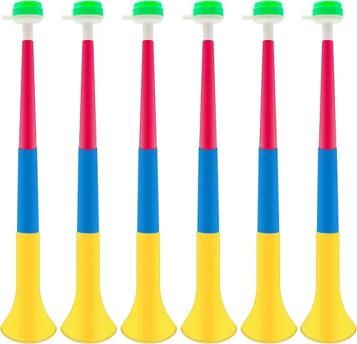 6 bocinas plegables de plástico para estadio, bocinas de aire plegables para eventos deportivos, juegos de fútbol, graduación, escuela, deportes,