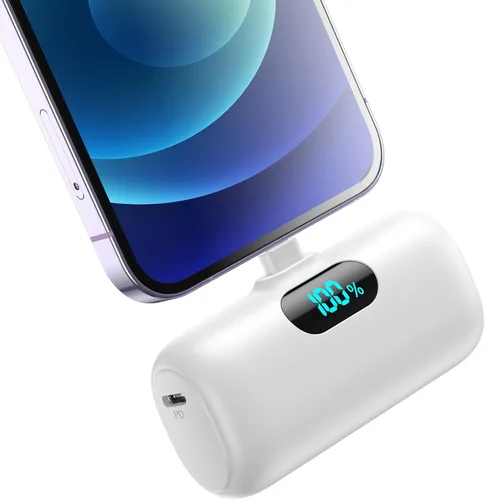 Miniatura 16 de Cargador portátil pequeño para iPhone 14/13,5000mAh PD cargador de carga rápida, mini batería portátil cargador de teléfono esencial de viaje