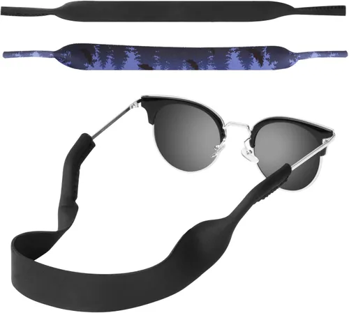 Miniatura 16 de MoKo Retenedor de lentes de neopreno (paquete de 2) de ajuste universal, retenedor de lentes de sol deportivos sin cola, correa de gafas de sol