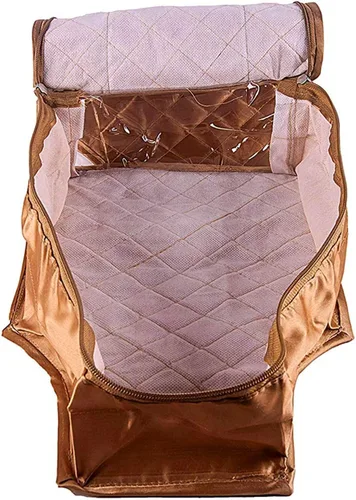 Miniatura 5 de atorakushon Juego de 4 piezas de tela de satén para blusas, bolsa de almacenamiento de ropa con ventana transparente para armario, organizadores