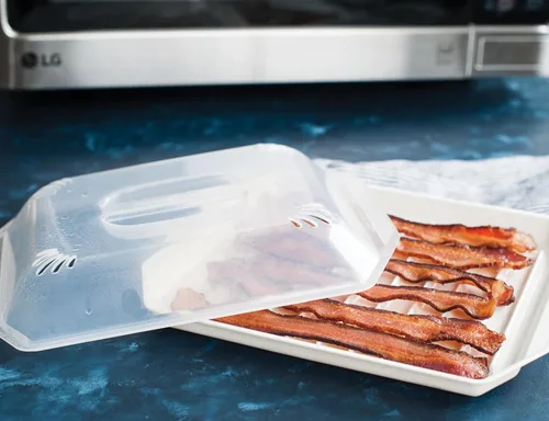 Miniatura 2 de Nordic Ware Estante para tocino con tapa, 10.25x8x2 pulgadas