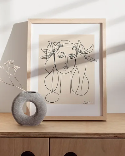 Miniatura 5 de HAUS AND HUES Picasso Arte de Pared Abstracto de Mujer - Arte de Línea Minimalista, Arte de Línea Estética, Póster de Cara de Mujer Picasso