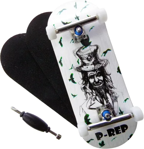 Miniatura 9 de P-REP V2 Performance Patineta Completa de Madera para Dedos 34mm - Banana