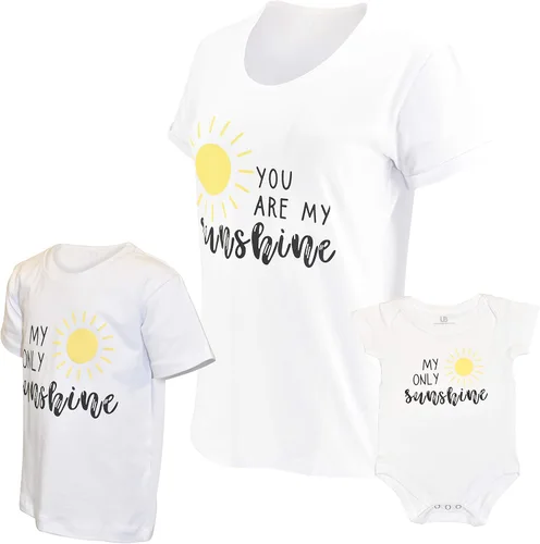 Miniatura 2 de Unique Baby Mommy and Me Camisas You are My Sunshine, Blanco