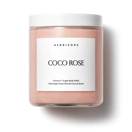 HERBIVORE Coco Rose Coconut Oil Body Polish | Exfoliating Body Scrub with Shea Butter | Smooths & Softens Skin, Plant-Based, Vegan, for All Skin