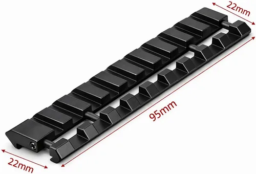 Miniatura 2 de .22/Airgun to Picatinny/Weaver Low Pro Low Profile Ligero Repetible Alineación Innovadora Rail Plataforma Adaptador Snap-in con Ranura Superior 1