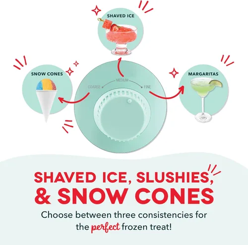 Miniatura 4 de Dash Máquina Deluxe de Hielo Raspado y Granizados - Fácil de Usar, Máquina de Granizados y Conos de Nieve - Incluye Jarra para Servir y Guía