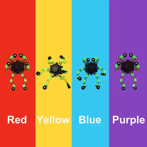 Miniatura 5 de Fidget Spinners, robot de cadena transformable para hacer tú mismo, que brilla en la oscuridad, juguete mecánico creativo para aliviar el estrés