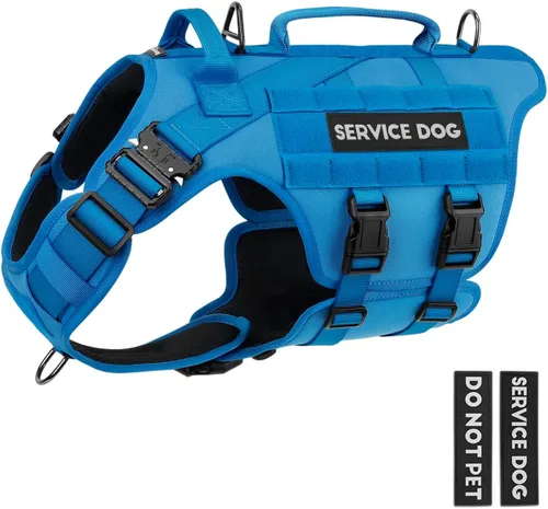 Miniatura 21 de Arnés táctico para perros - PETNANNY Chaleco para perro de servicio para perros grandes Cobertura corporal completa en arnés para perros de Rosa