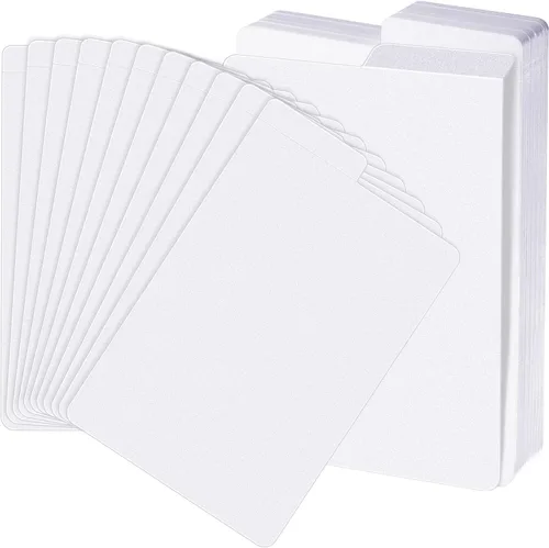 Miniatura 8 de Henoyso 100 Piezas Separadores de Cómics con Pestaña con Pestañas, Separador de Tarjetas Blanco Esmerilado, Separadores de Plástico para Cajas