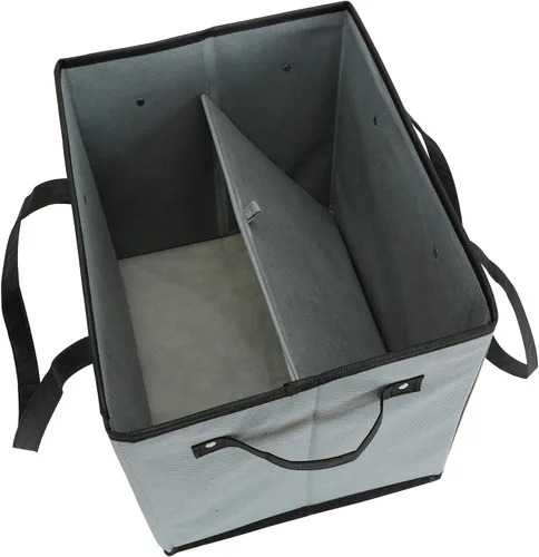 Miniatura 3 de Foraineam Juego de bolsas reutilizables para comestibles, bolsas de compras plegables y resistentes con fondo reforzado Gris / Paquete de 3
