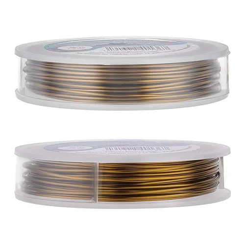Miniatura 2 de BENECREAT Alambre de cobre para cuentas de joyería de calibre 18, resistente al deslustre, alambre de metal de bronce antiguo para hacer joyas