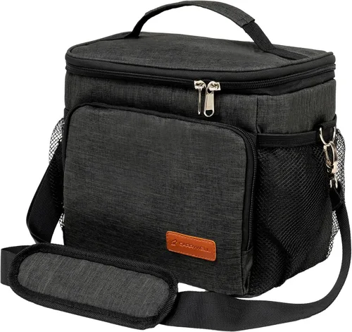 Miniatura 10 de Carrywell Lonchera aislada (no fabricada en China) para hombres, lonchera para hombre, a prueba de fugas, plegable, enfriador de lados suaves