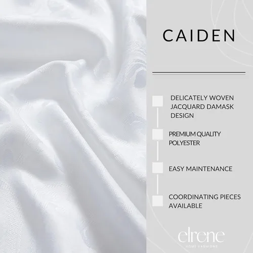 Miniatura 3 de Elrene Home Fashions Caiden Elegance - Manteles individuales de tela damasco impermeables, resistentes a las manchas y a las arrugas (juego de 4)