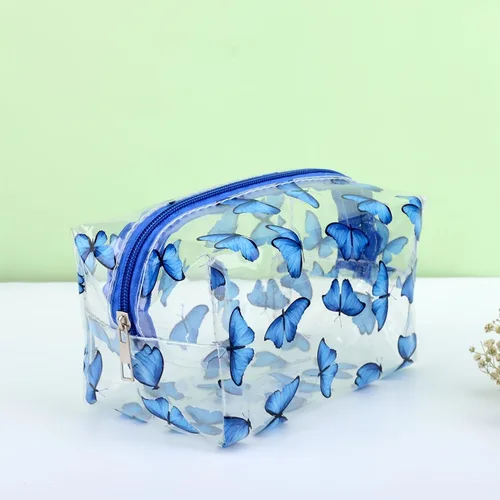 Miniatura 4 de Pequeña bolsa de cosméticos, bolsa de maquillaje transparente para la escuela, bonita bolsa de viaje para mujer, estuche organizador de maquillaje