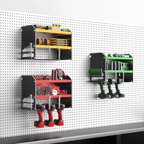Miniatura 5 de Organizador de herramientas eléctricas montado en la pared, organizadores de herramientas y almacenamiento de ahorro de espacio en el garaje