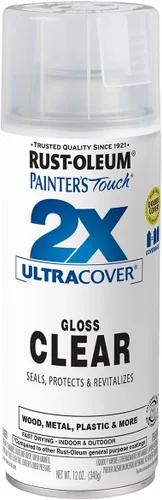 Miniatura 2 de Rust-Oleum 334029-6PK Painter's Touch 2X Ultra Cover Pintura en Aerosol, 12 oz, Transparente Brillante, Paquete de 6