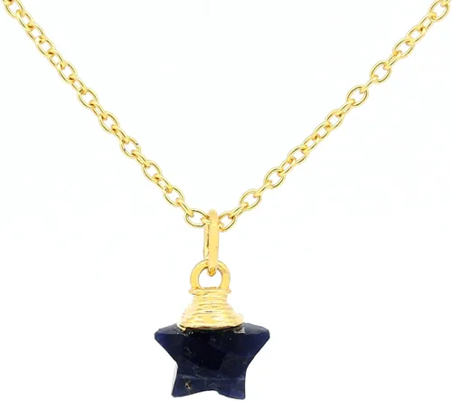 Miniatura 7 de Collar con colgante de estrella chapada en oro de 14 quilates, hecho a mano, hipoalergénico, pequeña estrella envuelta en alambre con cadena