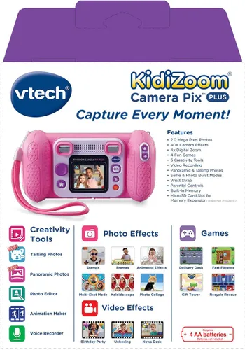 Miniatura 8 de VTech KidiZoom Camera Pix Plus, Rosa