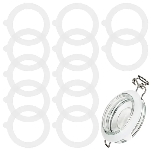 12 juntas de silicona para tarros de 3.7 pulgadas, anillos de goma para frascos de vidrio, junta de repuesto de silicona hermética para frascos,