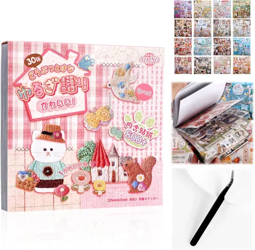 Miniatura 32 de Calcomanías coreanas para tarjetas fotográficas kpop, 3500 para decoración de libros, estéticas, purpurina, mariposa, amor, cinta, flor, alfabeto