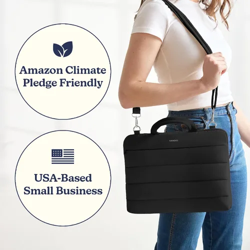 Miniatura 3 de Vandel Funda de transporte para laptop de 13 a 14 pulgadas con correa, bolsa de hombro con asa, bolsa de computadora portátil de 14 pulgadas