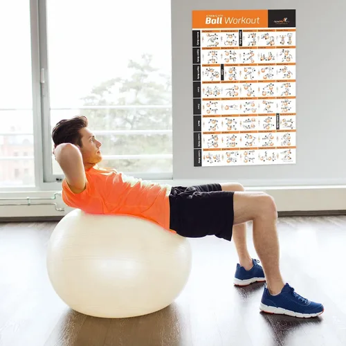 Miniatura 4 de NewMe Fitness Carteles de entrenamiento para gimnasio en casa - Carteles de ejercicio para entrenamiento de cuerpo completo - Programa