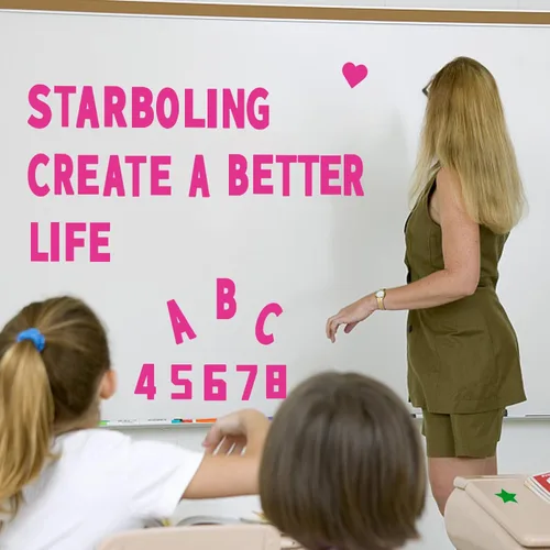 Miniatura 5 de Starboling Calcomanías del alfabeto rojo rosa, 3 pulgadas, 40 hojas, vinilo autoadhesivo para números de buzón, tablones de anuncios y decoración