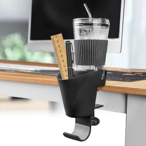 Miniatura 9 de Desk Organizers Clamp On Headphone Hook Cup Holder and Pen Stand Container for Efficient Workspaces Accessory