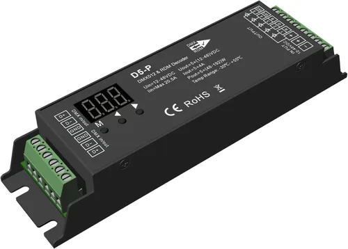 Miniatura 9 de 32CH RGBW DMX512 Decodificador 8 bits/16 bits RGBW LED controlador 32 canales controlador RGBW LED tira de luz DIM/CT/RGB/RGBW controlador DC5V-24V