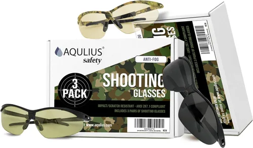 Miniatura 7 de Aqulius 3pk Shooting Glasses - Safety Glasses - Eye Protection for Shooting Range, Tactical Shooting Goggles