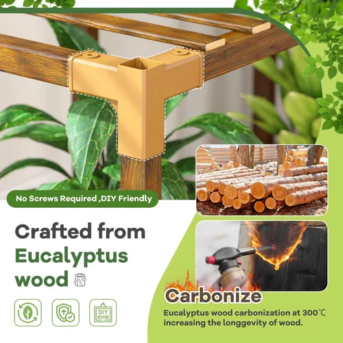 Miniatura 2 de EnHomee Soporte de esquina de 64.2 pulgadas para plantas de interior, estante alto para plantas de 13 a 19 macetas escalonadas para exteriores