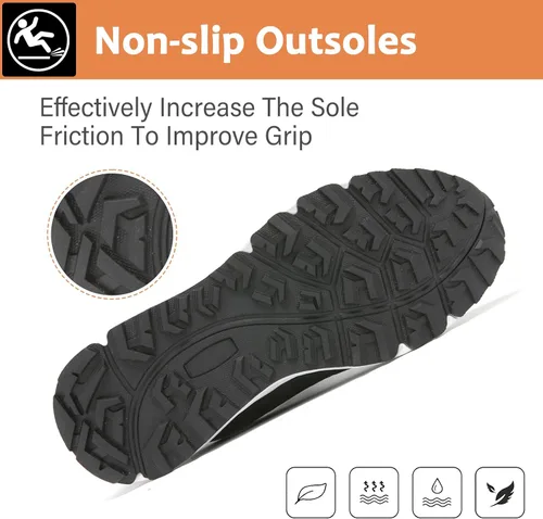 Miniatura 4 de Zapatos de punta de acero para hombres y mujeres, zapatos de trabajo de seguridad antideslizantes a prueba de pinchazos, cómodos tenis