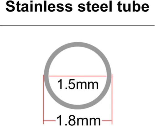 Miniatura 2 de REMSEY Tubo de acero inoxidable 304 Tubo superfino, diámetro exterior 0.071 in, grosor de pared 0.004 in, 0.008 in, 0.016 in, tubo SUS304 de micro