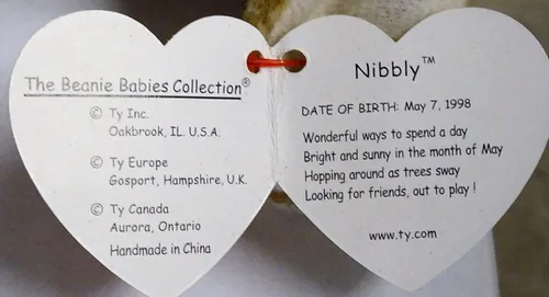 Miniatura 6 de Nibbly The Bunny Beanie Baby (Retirado)