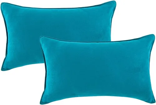 Miniatura 31 de Fancy Homi - Paquete de 2 fundas de almohada decorativas azul real de 14x14 pulgadas para sala de estar, sofá cama, sofá, decoración moderna bohemia