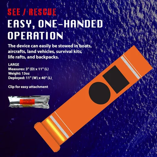 Miniatura 6 de Herramienta de supervivencia Streamer: el dispositivo de rescate portátil fácil de usar para usar en tierra, mar o nieve, día o noche cuando se
