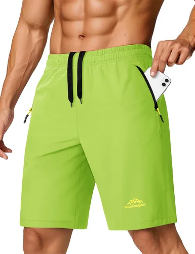 Miniatura 30 de TACVASEN Pantalones cortos deportivos para correr para hombre, 9 pulgadas, de secado rápido, pantalones cortos ligeros de verano, 3 bolsillos